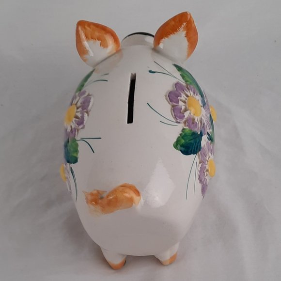 Vintage Hand painted Italian Piggy Bank - 7" long - Picture 4 of 8